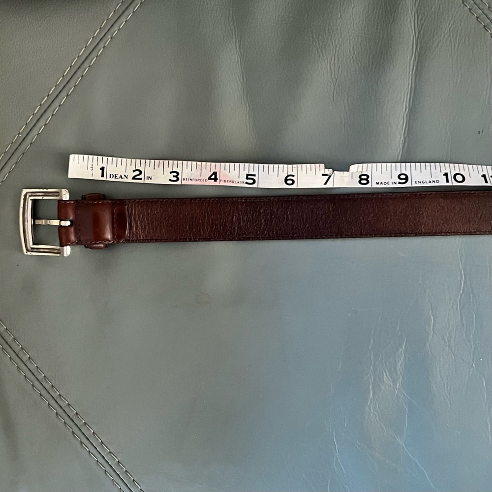 Vintage FOSSIL Genuine Leather BROWN Belt W/ Silver BUCKLE Medium (M) 29-33” - Picture 13 of 17